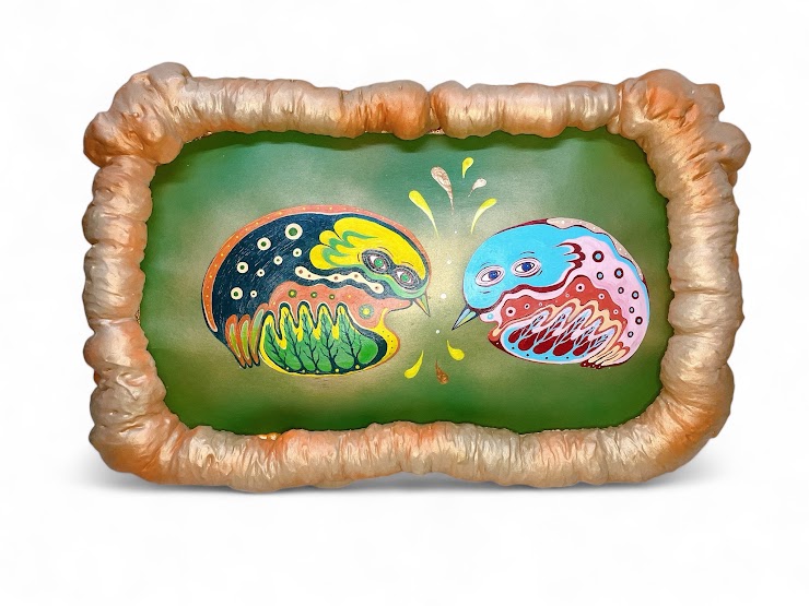 阿庭《雙卵獸》局部 Detail of A-Ting, Twin Egg Beasts